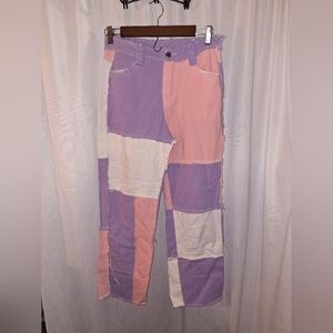 Colorful Patchwork Women Jeans